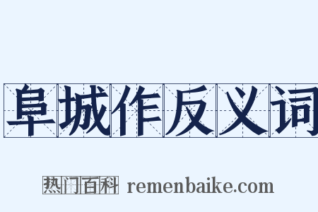 阜城作反义词是什么意思的图片